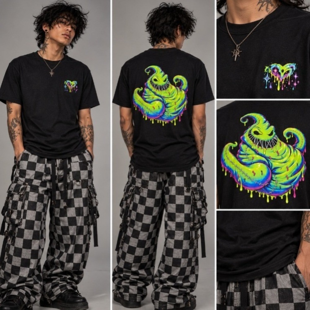 Dope Art Customized Oogie Boogie Nightmare Before Christmas Tee Mens Medium